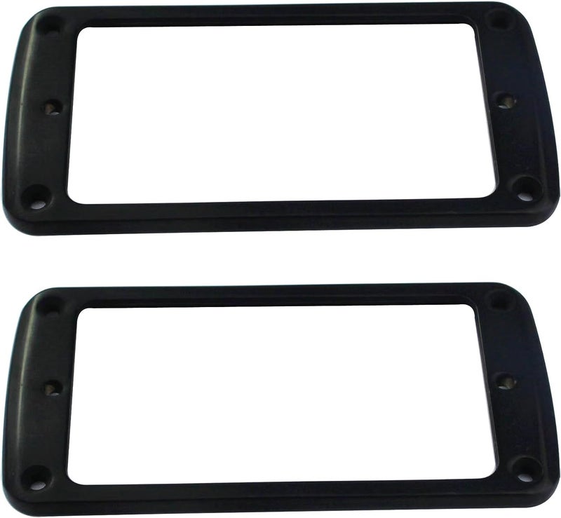 guyker Metal Flat Humbucker Cover, Pickup Mounting Ring Set - Bridge Neck Pickups Frame Replacement Part for Electric Guitar or Precision Bass(2PCS, PR005 black) - Image 1